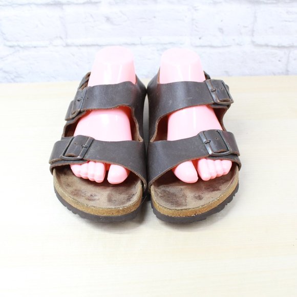 BIRKENSTOCK Milano Brown Leather Ankle Strap Sandals Size L 10 / M 8 - Picture 5 of 9